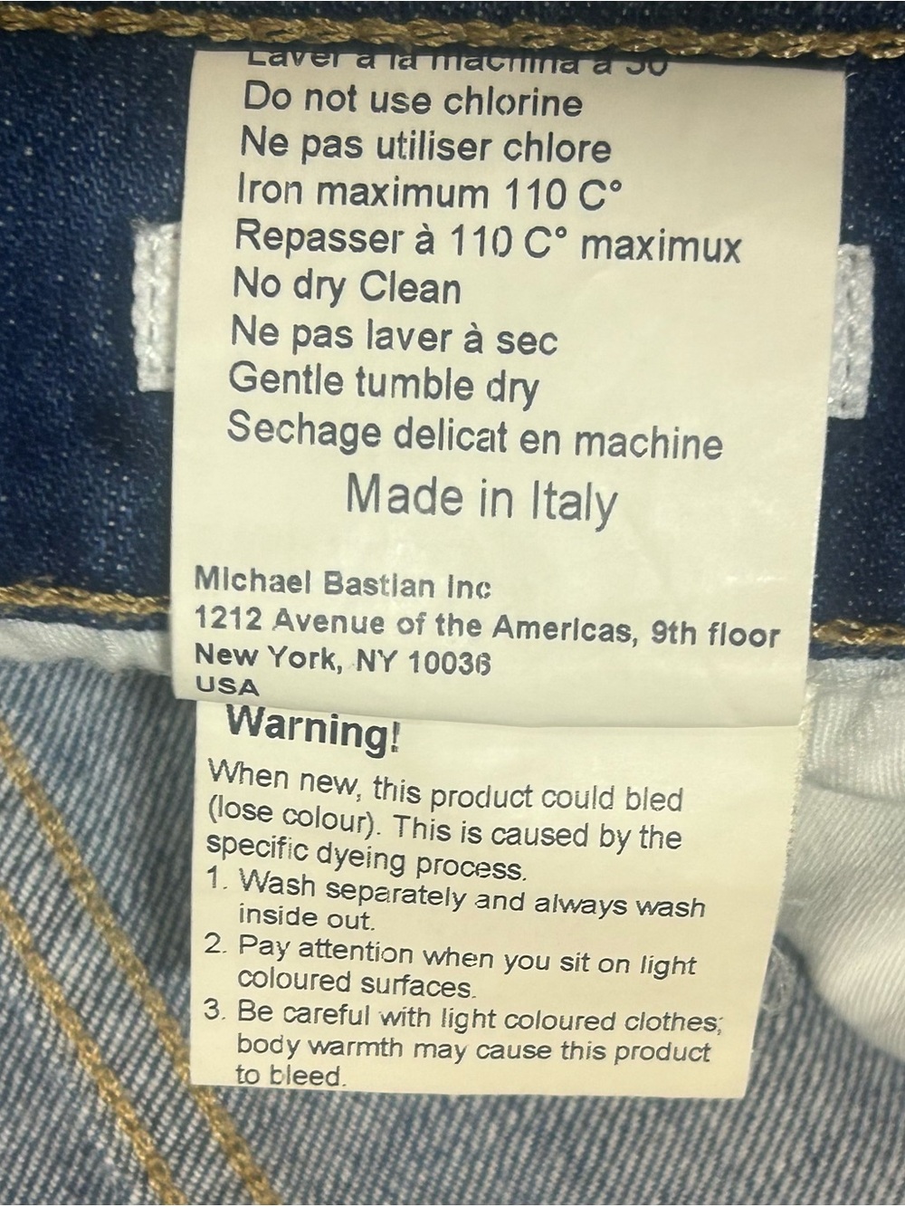 Michael Bastian Blue Cotton Denim Slim Fit Made In Italy Men’s Jeans EUC 32x29 - Picture 7 of 7